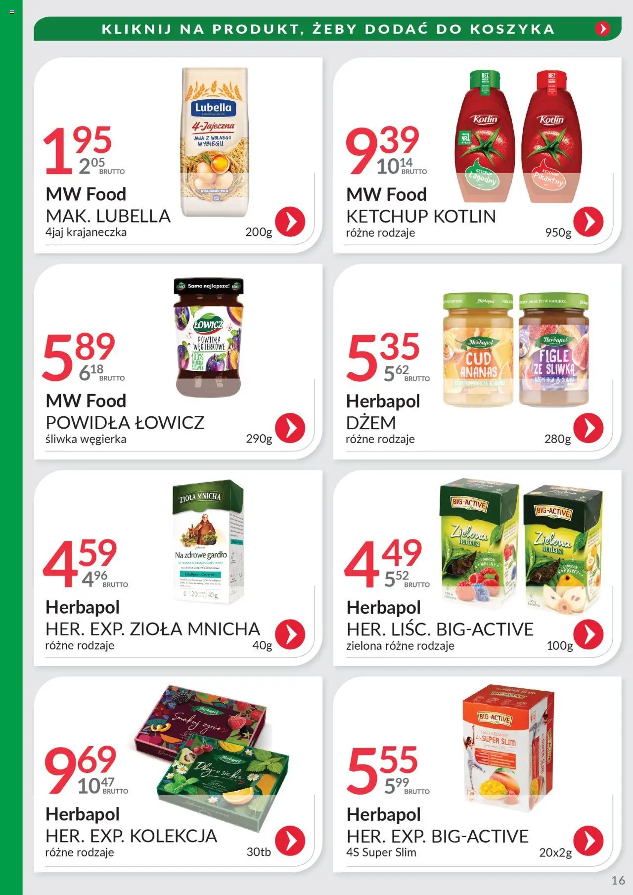 Eurocash Gazetka - Oferta Południe od 28.09.2025 | Strona: 16 | Produkty: Ketchup, Dżem, Powidła, Herbata