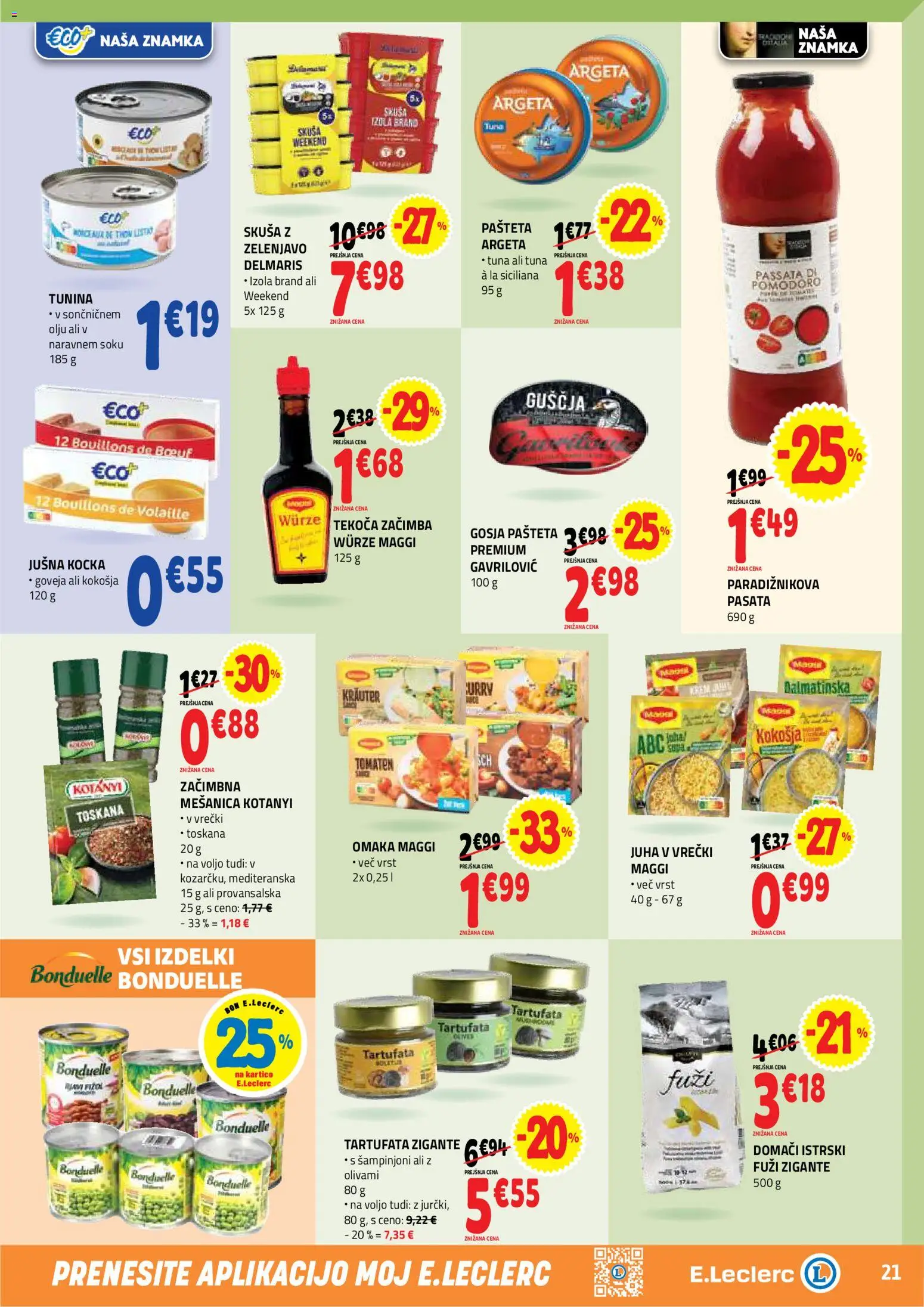 Novi E.leclerc katalog ponudbe – veljaven od 29.04.2026 | Stran: 21 | Izdelki: BB cream, Juha, Pašteta, Omaka