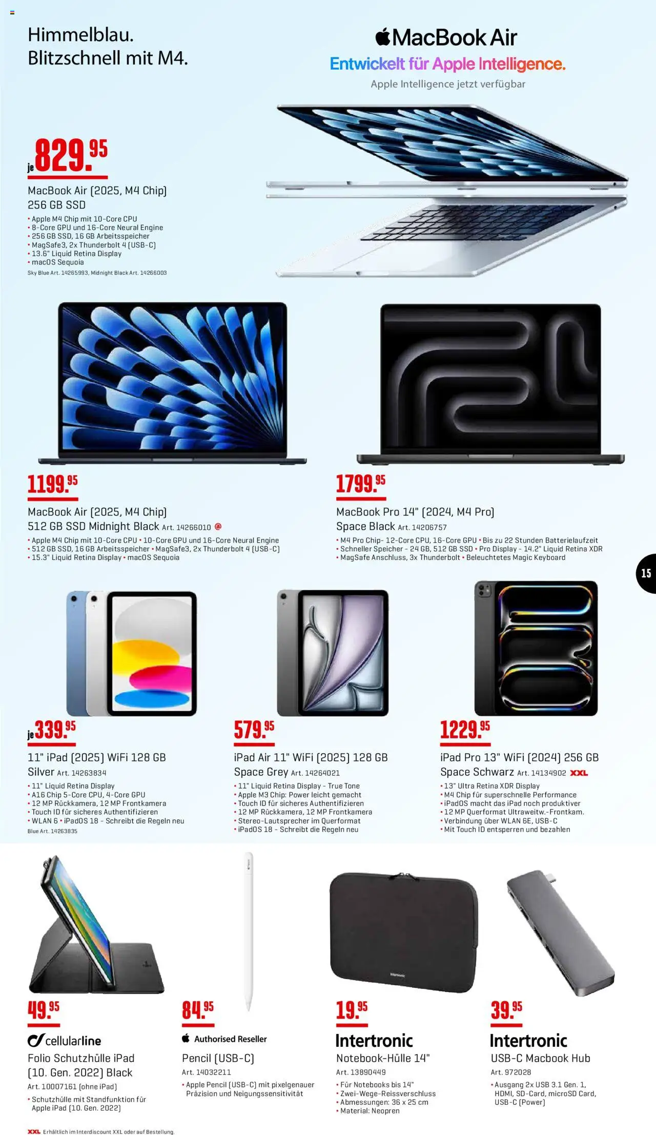 Interdiscount Aktionen ab 18.08.2025 | Seite: 15 | Produkte: Apple, Macbook, Ipad, Usb