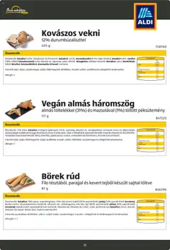 Aldi - Katalógus Pékáruk - amely érvényes a következő dátumtól: 26.08.2024 | Oldal: 33