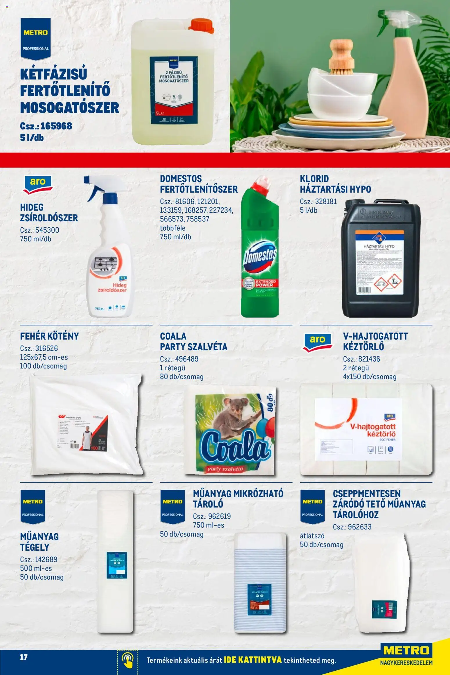 Metro akciós ujság - amely érvényes a következő dátumtól: 02.01.2026 | Oldal: 17 | Termékek: Mosogatószer