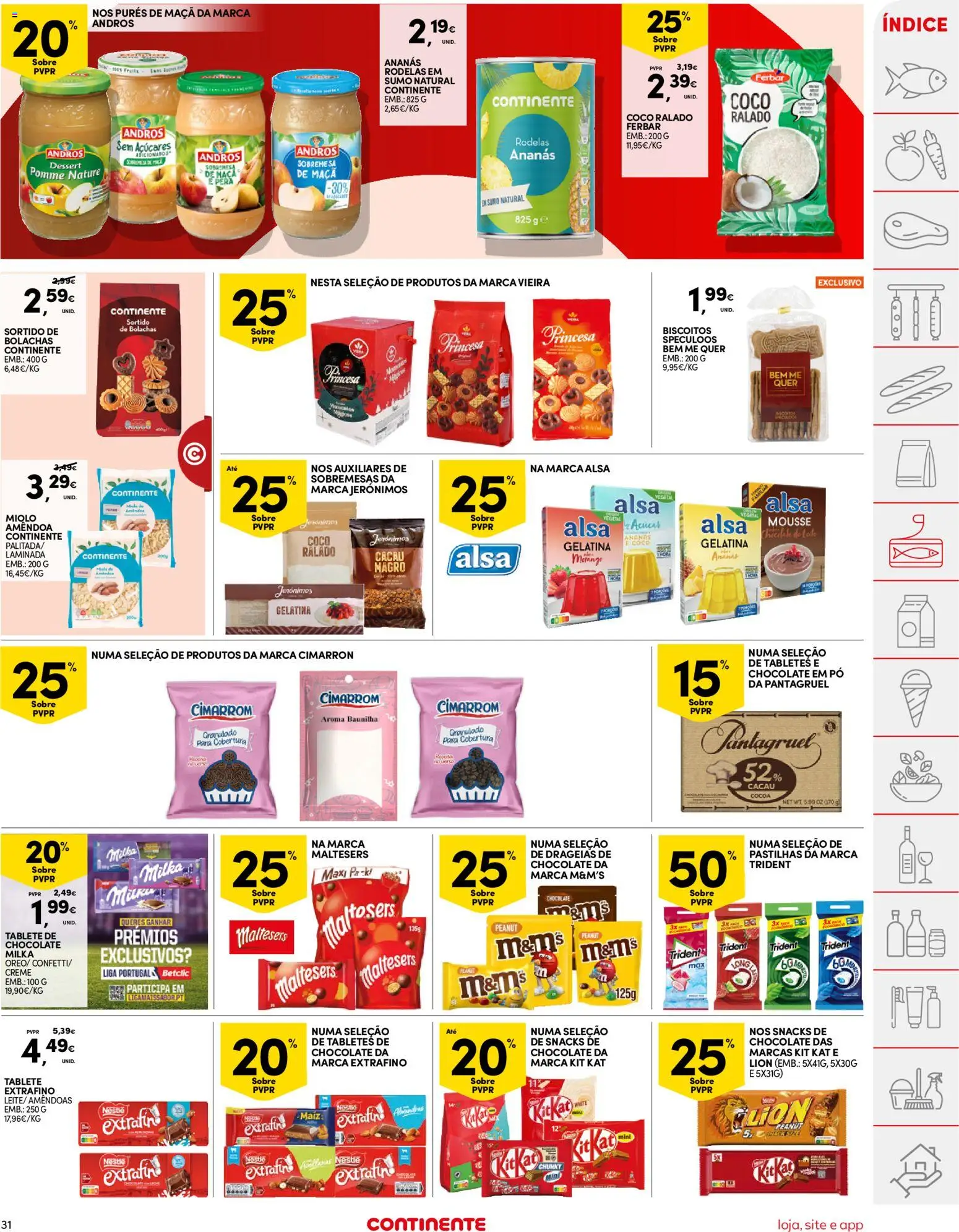 Continente folheto │ válido de 02.12.2025 | Página: 31 | Produtos: Amêndoas, Gelatina, Nestlé, Açúcar