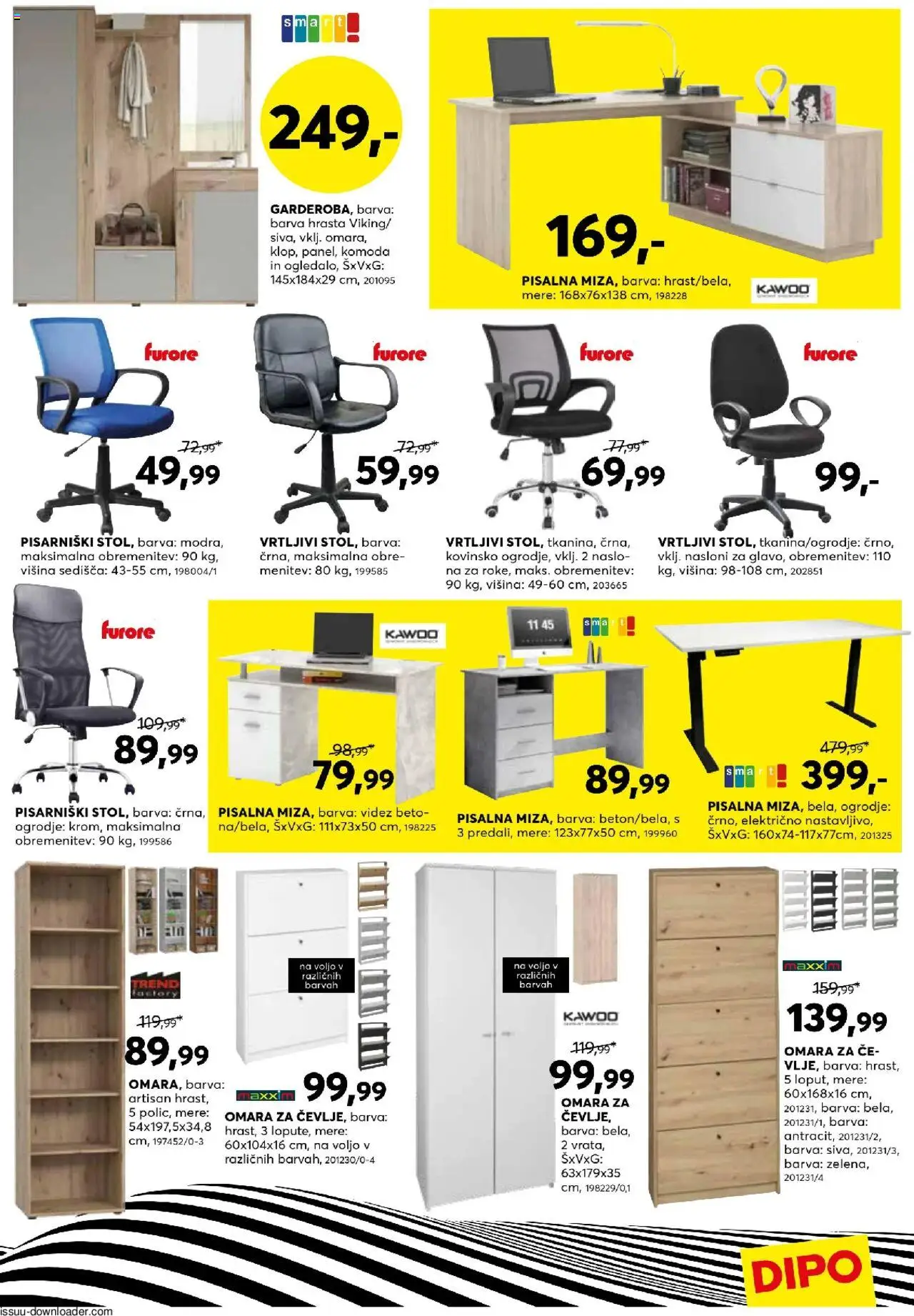 Novi Dipo katalog ponudbe – veljaven od 15.10.2025 | Stran: 9 | Izdelki: Omara, Komoda, Barva