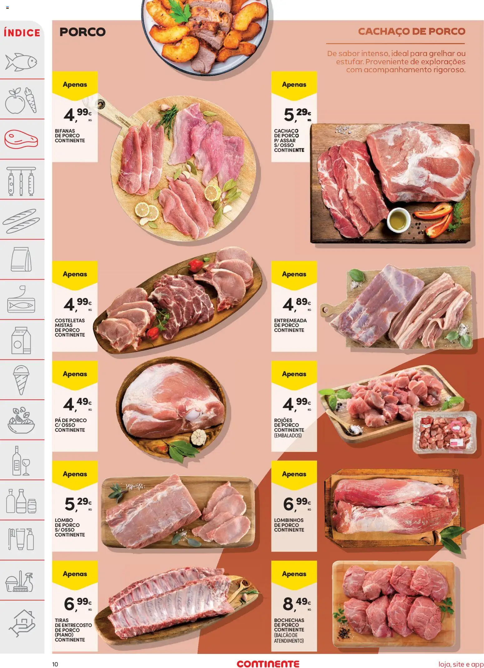 Continente folheto │ válido de 17.03.2026 | Página: 10 | Produtos: Boné, Lombo, Pá