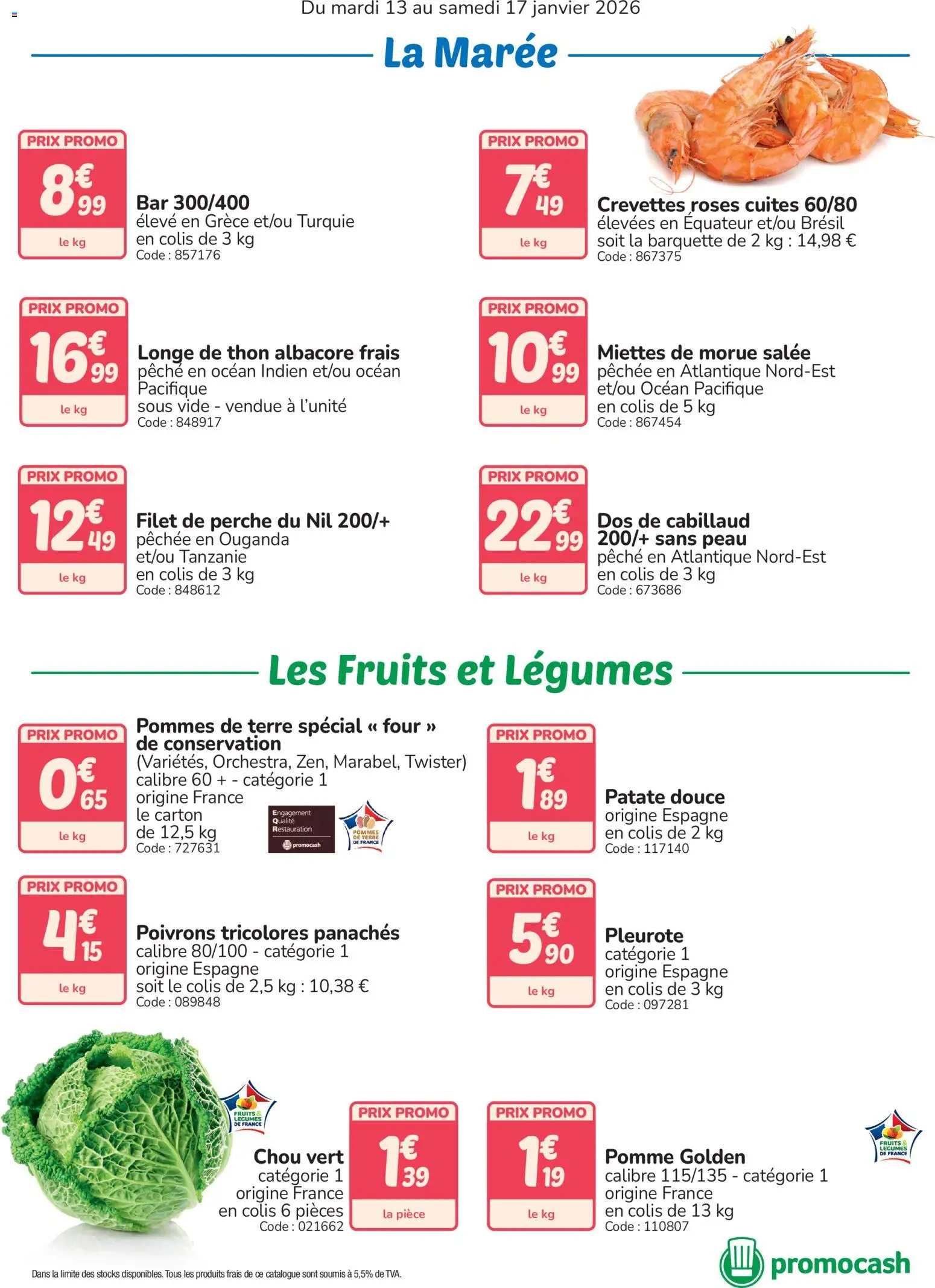 {H1} | Page: 2 | Produits: Four, Patate douce, Morue, Pommes de terre