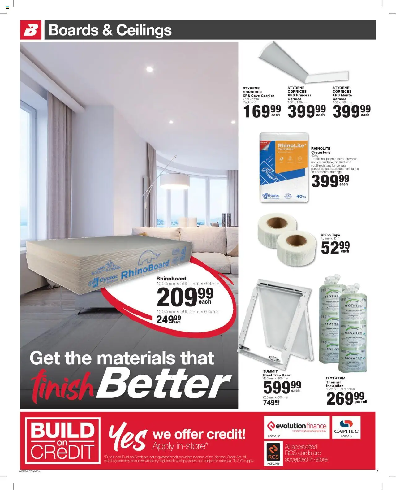 New Build It catalogue – valid from 23.10.2025 | Page: 7 | Products: Thermal insulation, Plaster, Tape