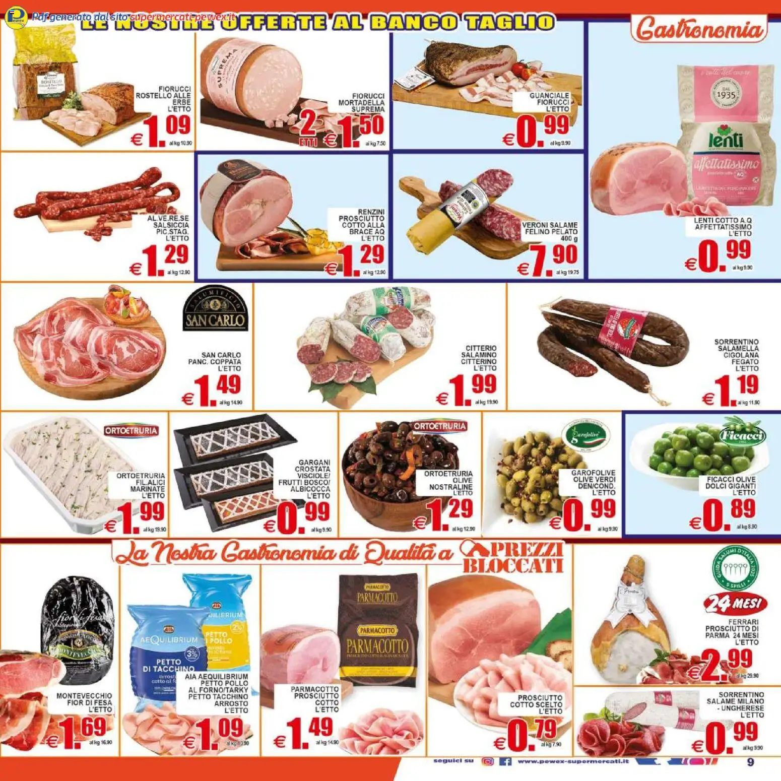 Volantino Pewex del 29.04.2026 | Pagina: 9 | Prodotti: Salame, Pollo, Prosciutto, Salsiccia