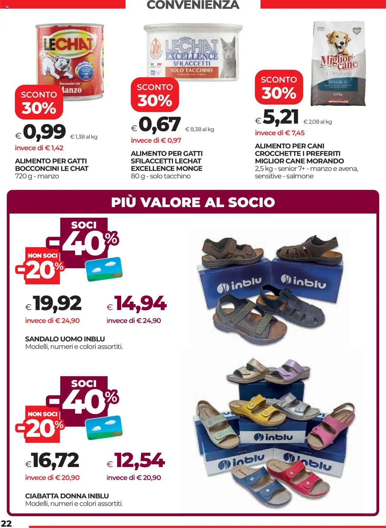 Volantino COOP del 19.06.2025 | Pagina: 22 | Prodotti: Salmone, Manzo, Tacchino, Crocchette