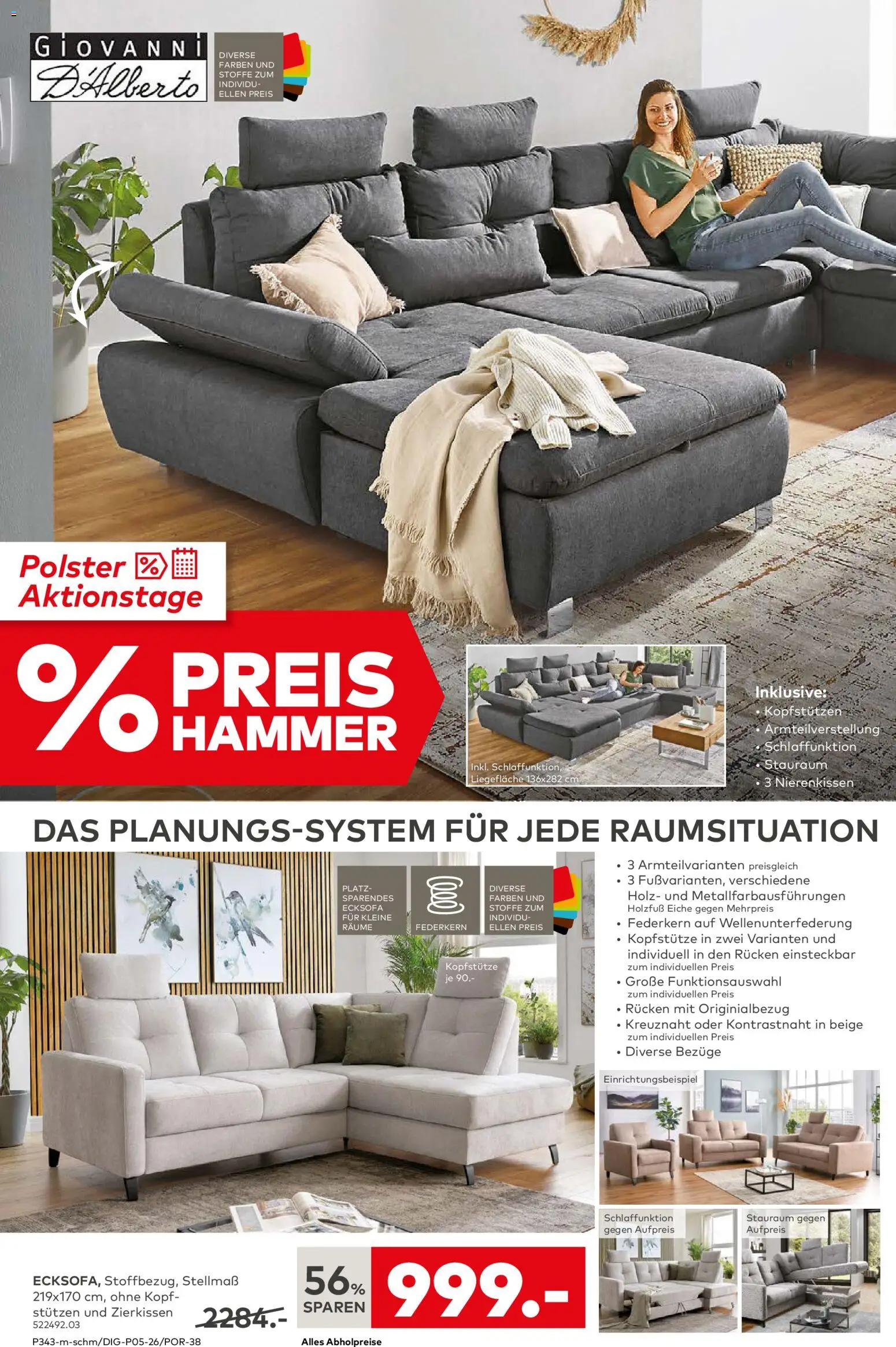 Porta! Prospekt Aachen – gültig ab 25.01.2026 | Seite: 4 | Produkte: Ecksofa