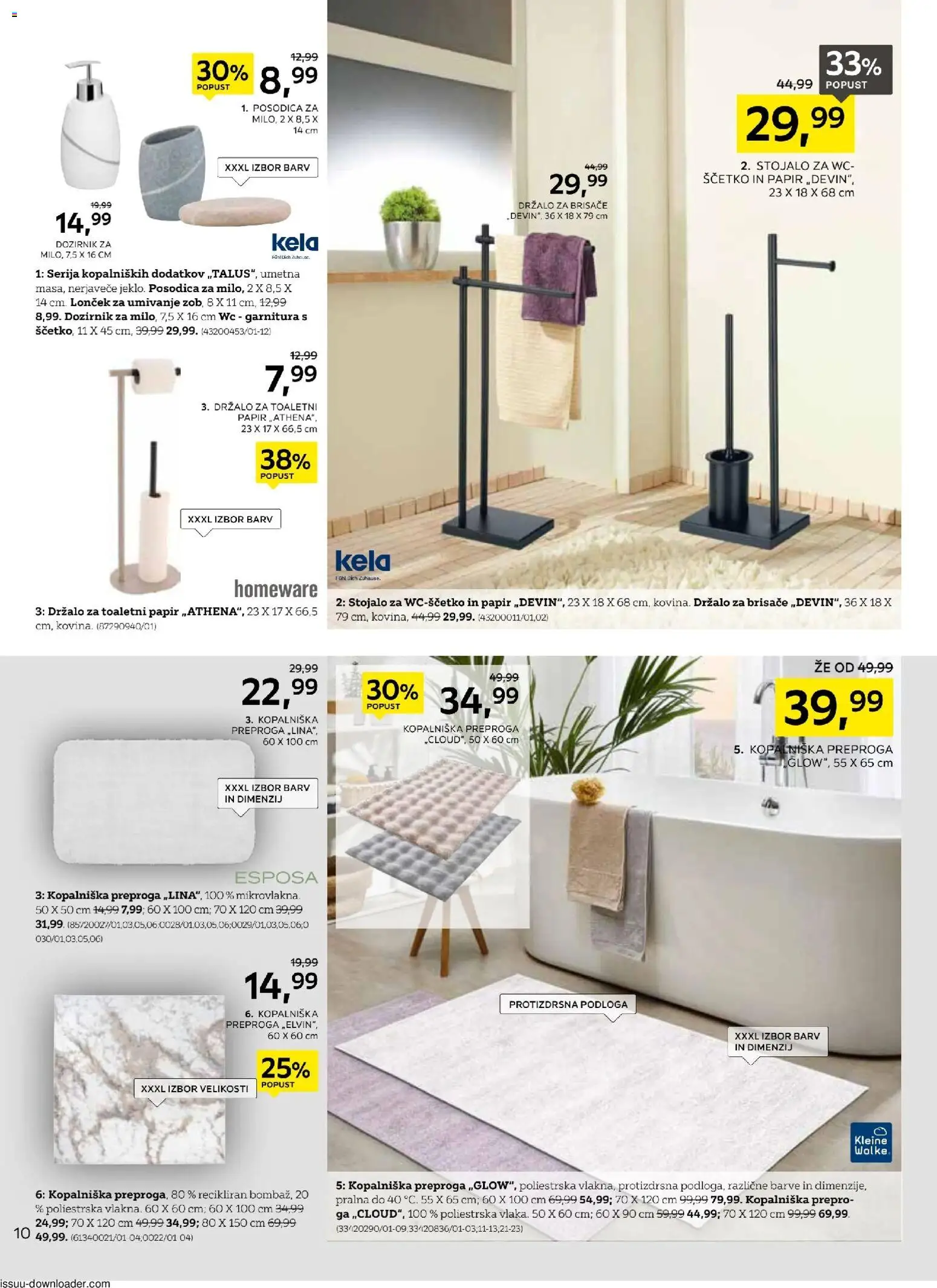 Novi XXXL Lesnina katalog ponudbe – veljaven od 04.11.2025 | Stran: 10 | Izdelki: Toaletni papir, Preproga, Podloga