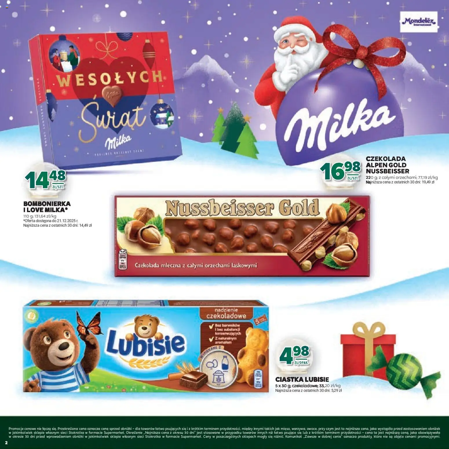 Stokrotka Gazetka - Boże Narodzenie od 11.12.2025 | Strona: 2 | Produkty: Stokrotka, Bombonierka, Czekolada, Ciastka