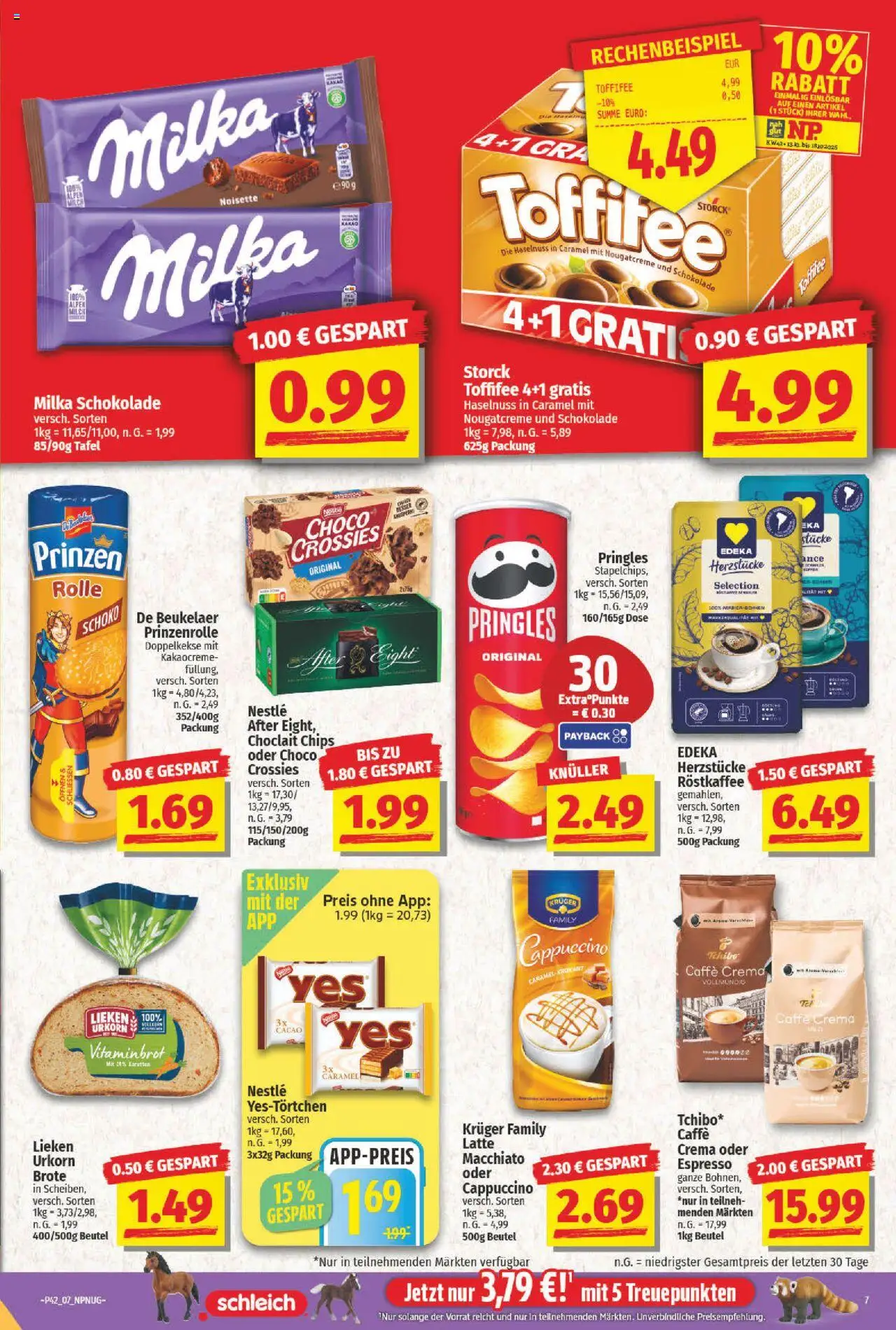 NP Discount Prospekt 	 – gültig ab 13.10.2025 | Seite: 7 | Produkte: Schokolade, Milka, Toffifee, Pringles