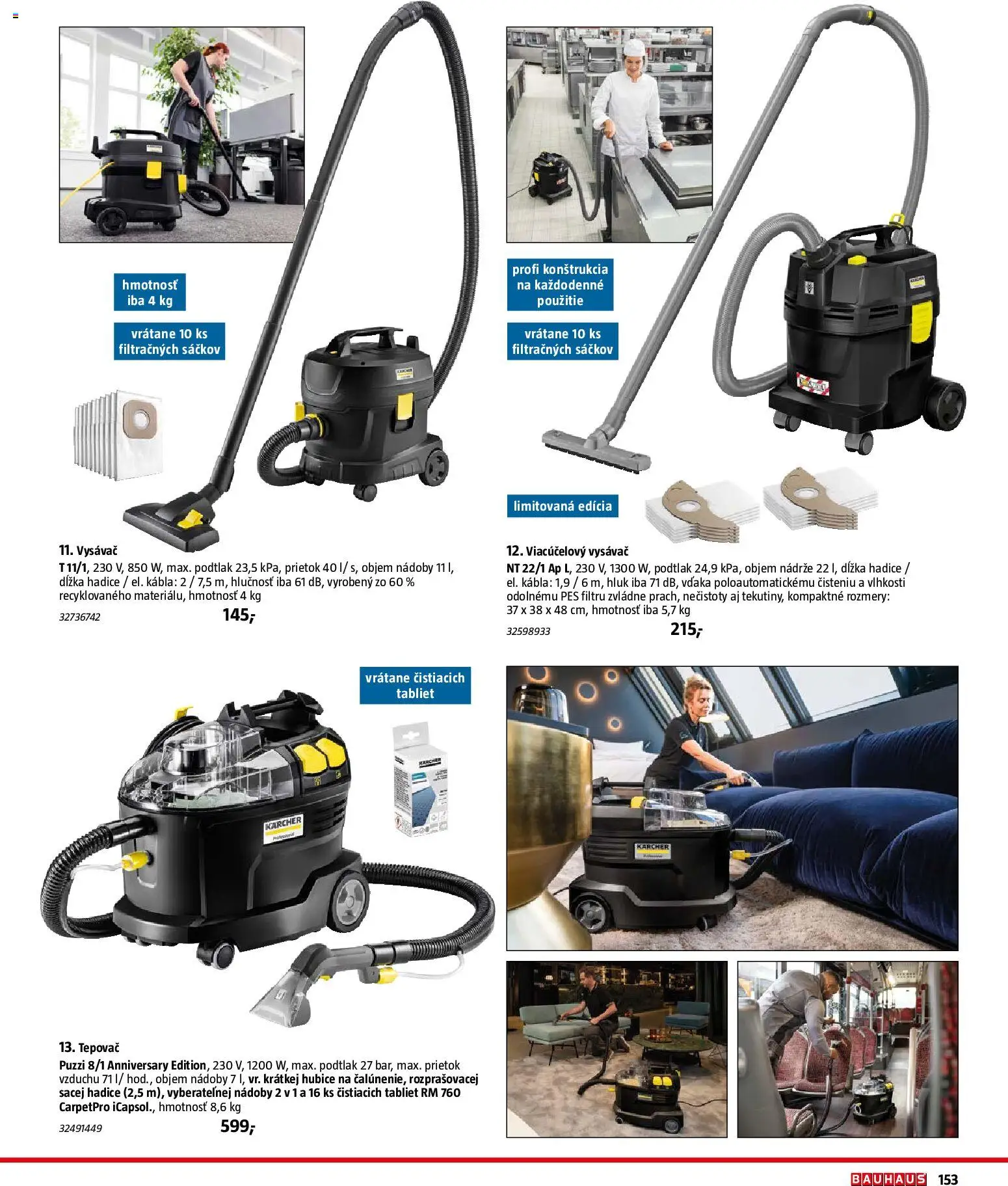 Nové Bauhaus akcie – leták je platný od 26.01.2026 | Strana: 153 | Produkty: Tepovač, Vysávač, Kärcher