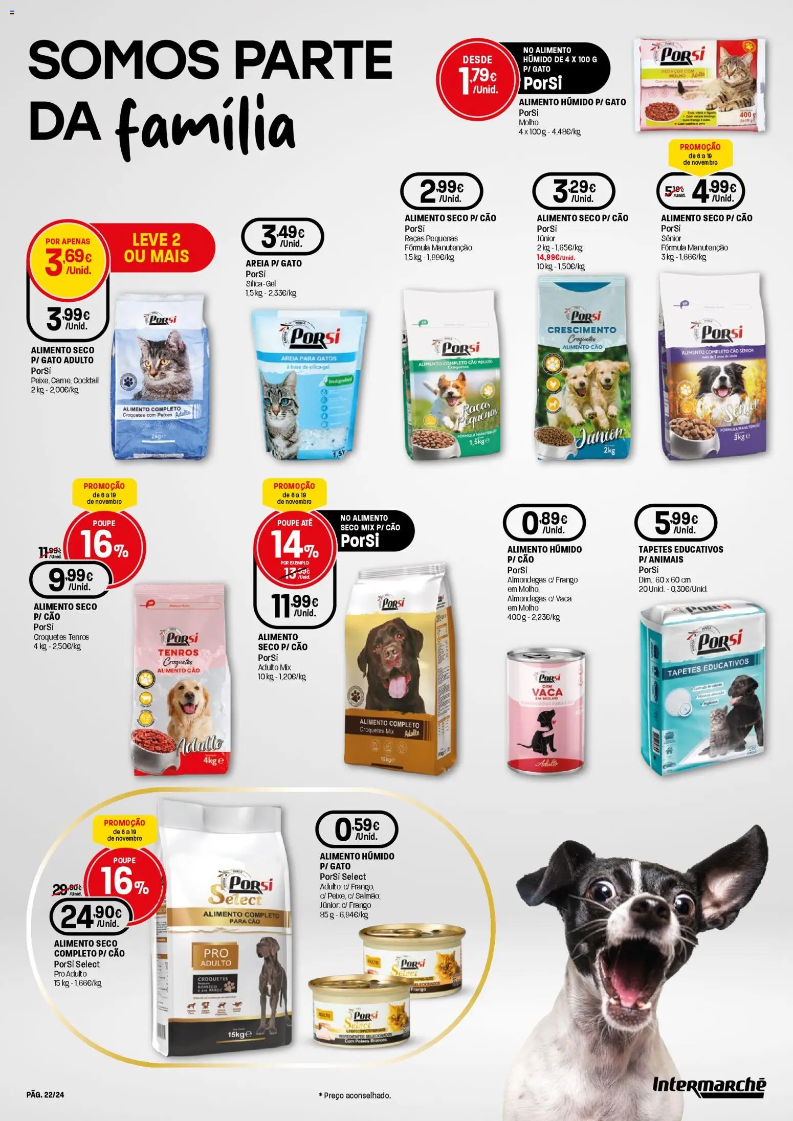 Intermarché folheto │ válido de 06.11.2025 | Página: 22 | Produtos: Areia, Frango, Base