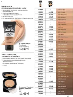 AVON Katalog Juli 2025 - gültig ab dem 01.07.2025 | Seite: 61 | Produkte: Puder, Finish, Foundation