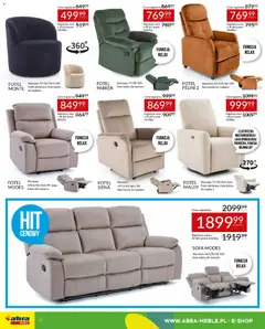 Pogląd oferty "Abra meble gazetka" - ważna od 01.04.2026 | Strona: 10 | Produkty: Sofa, Fotel