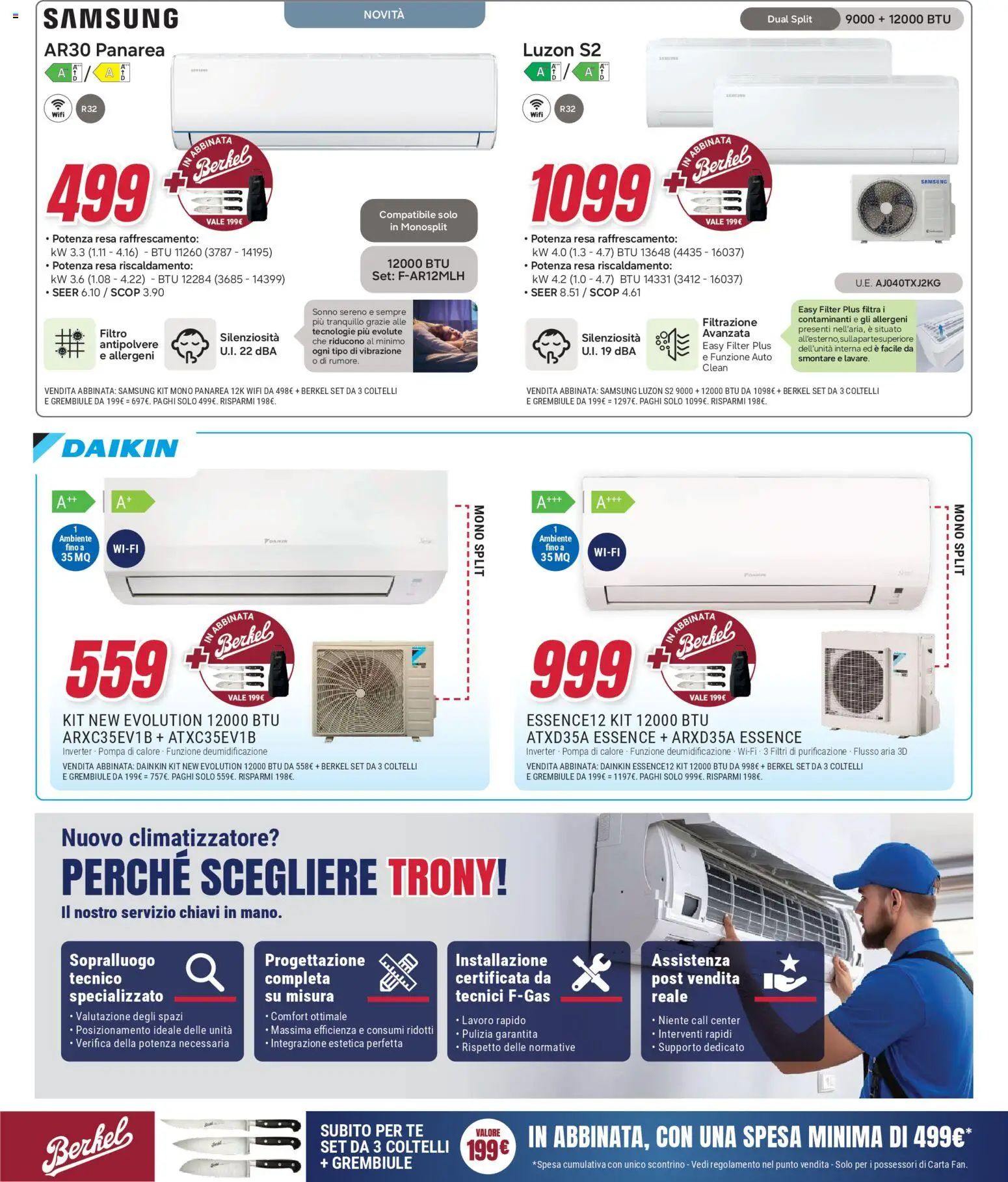 Volantino Trony del 09.04.2026 | Pagina: 13 | Prodotti: Climatizzatore, Tè, Grembiule, Samsung