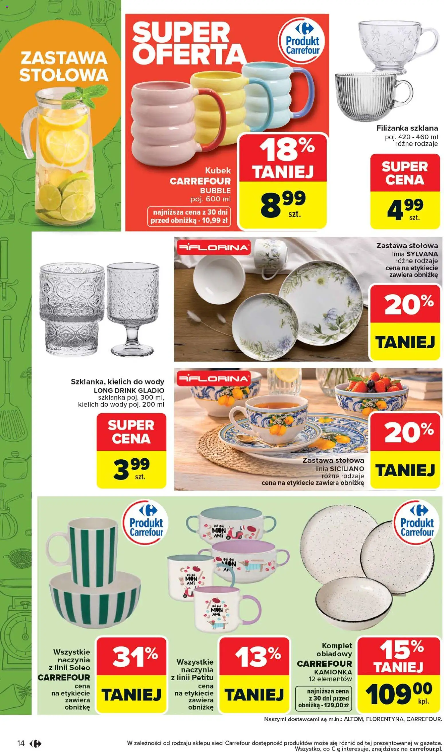Carrefour gazetka - Łap super okazje od 13.04.2026 | Strona: 14 | Produkty: Szklanka