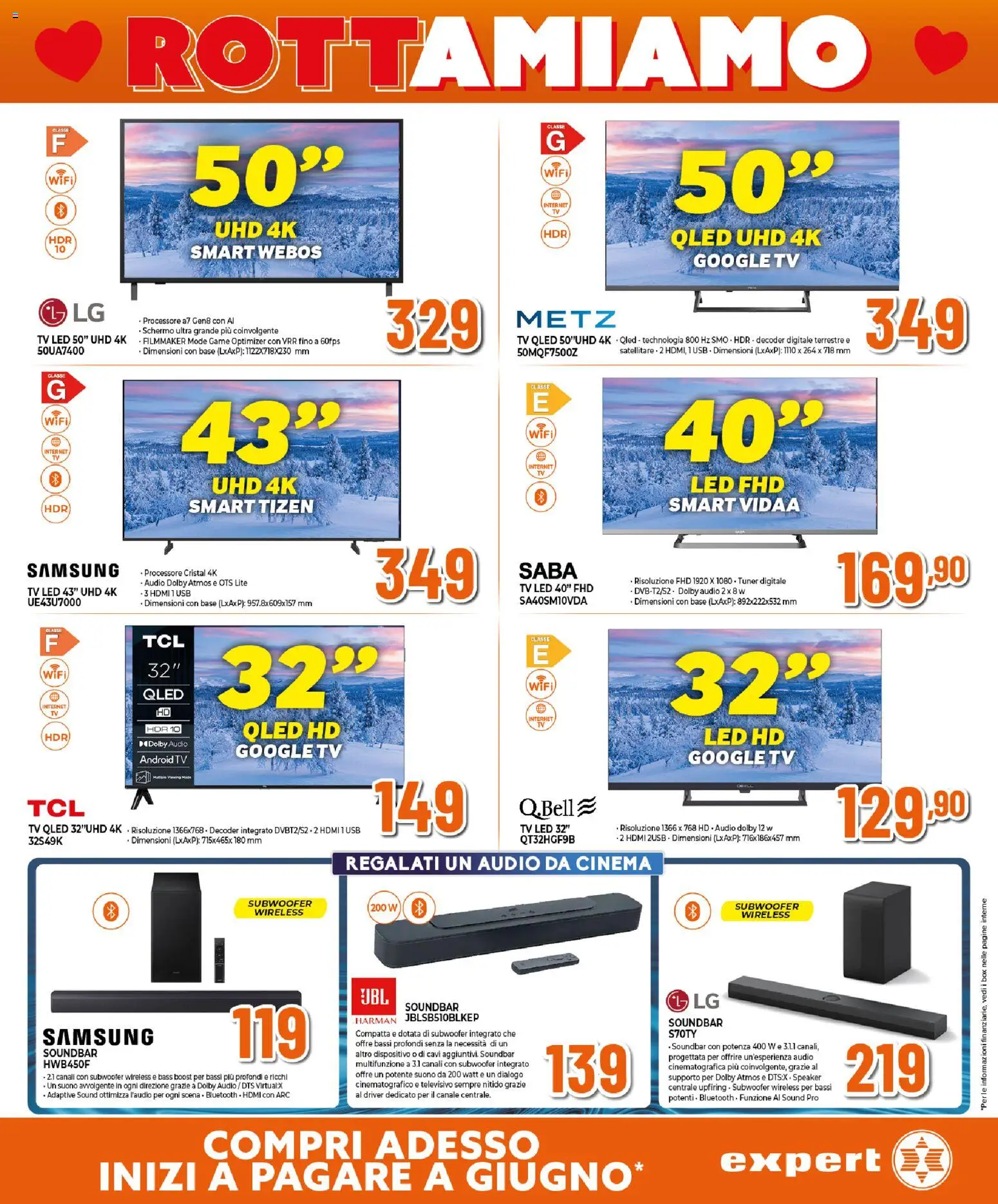 Volantino Expert del 29.01.2026 | Pagina: 13 | Prodotti: Schermo, Soundbar, Decoder, Samsung
