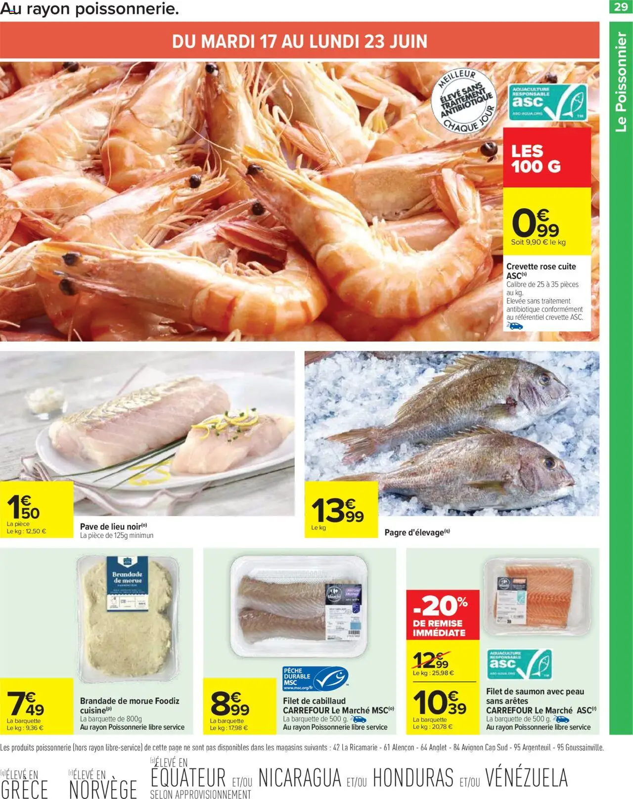  | Page: 31 | Produits: Poissonnerie, Filet de saumon, Morue, Saumon