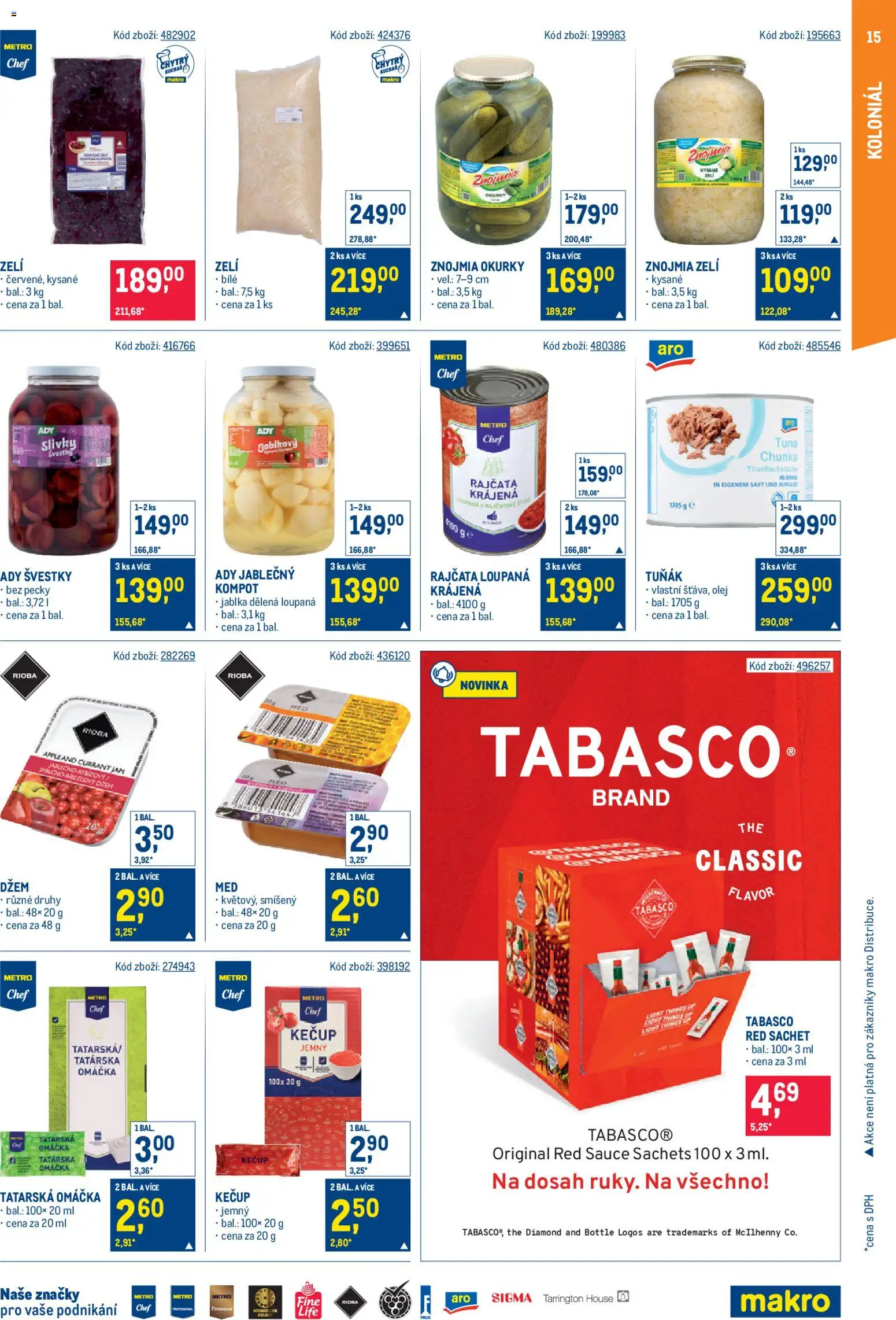 Makro leták - Gastronomie od 05.11.2025 | Strana: 15 | Produkty: Tuňák, Džem, Kečup, Apple