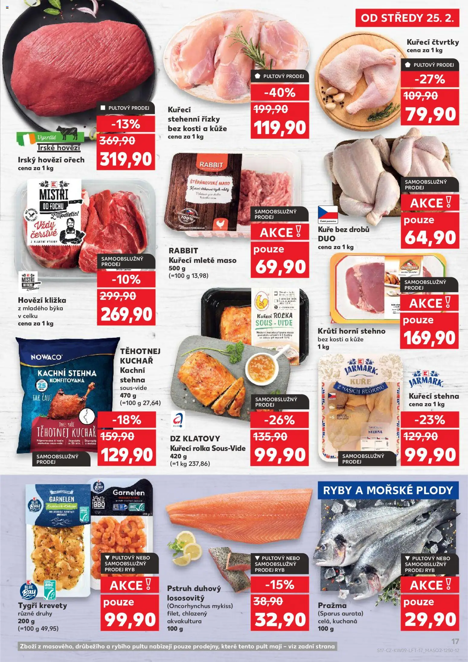 Kaufland leták - Kolín od 25.02.2026 | Strana: 17 | Produkty: Hovězí, Kuřecí stehenní řízky, Stehenní řízky, Kuře