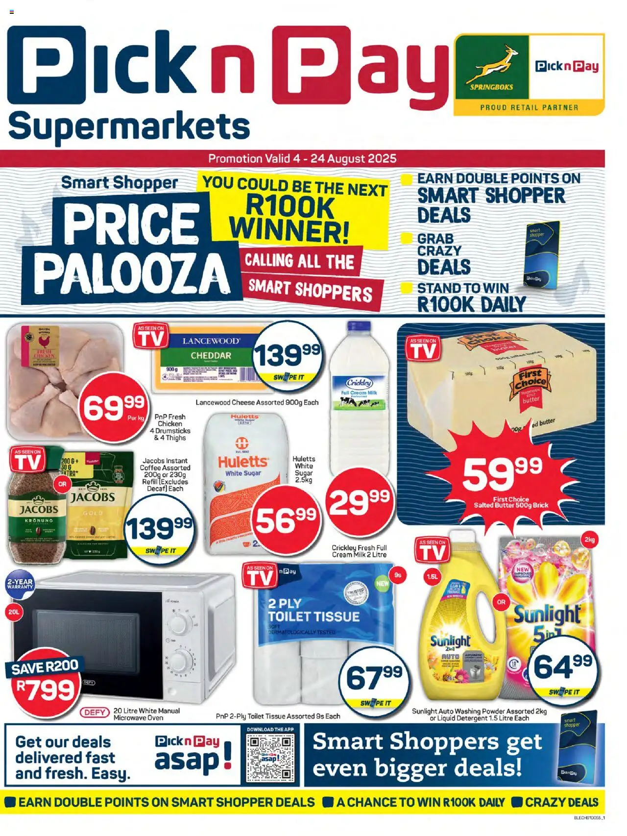Pick n Pay Eastern Cape - Specials │ valid from 04.08.2025 | Page: 1 | Products: Microwave, Coffee, Chicken, Detergent