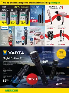 Novi Merkur katalog ponudbe – veljaven od 03.09.2025 | Stran: 37 | Izdelki: Telefon, Svetilka, Strižnik, Brivnik