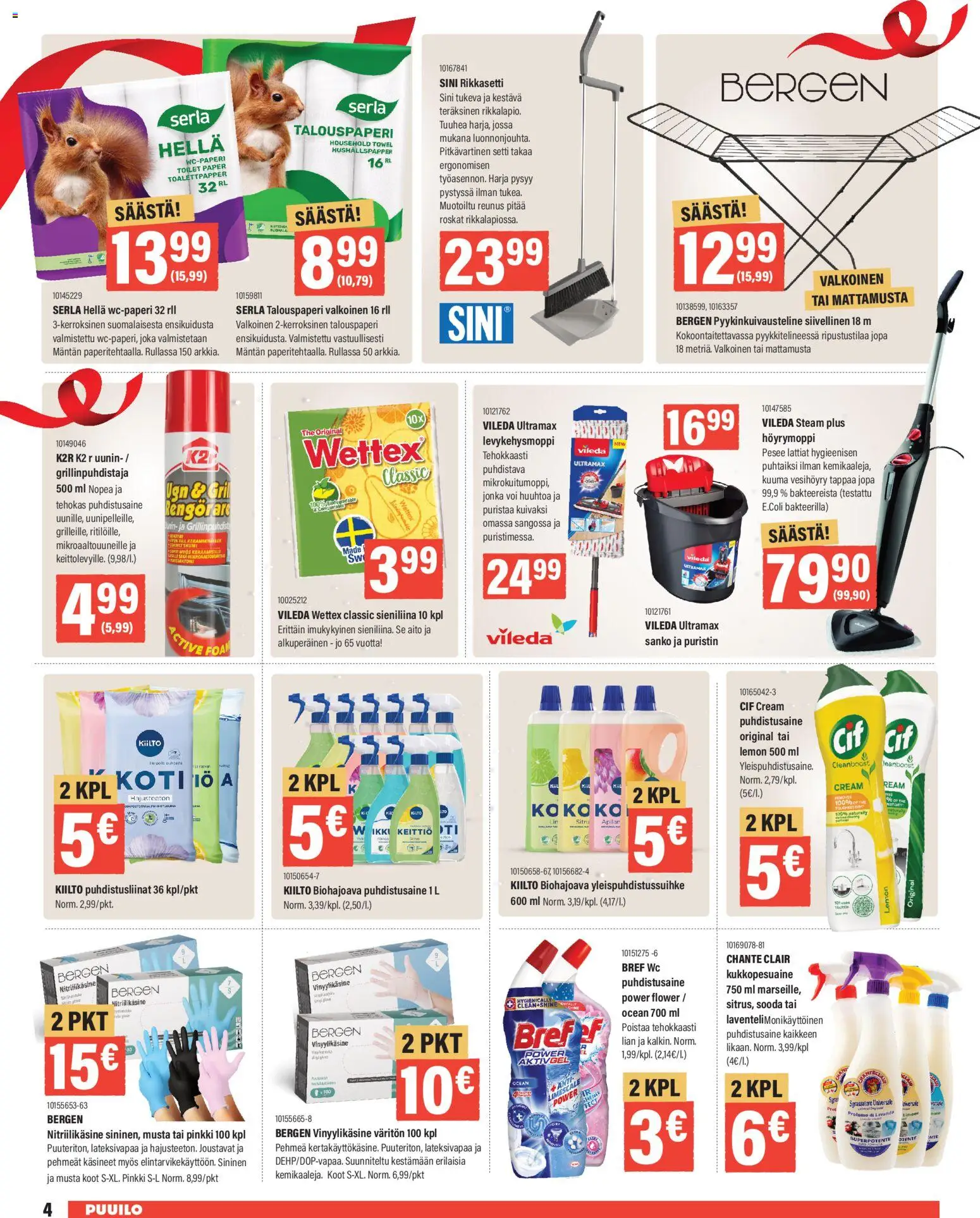 Puuilo tarjoukset – voimassa 08.12.2025 alkaen | Sivu: 4 | Tuotteet: Hella, Harja, WC, Voi