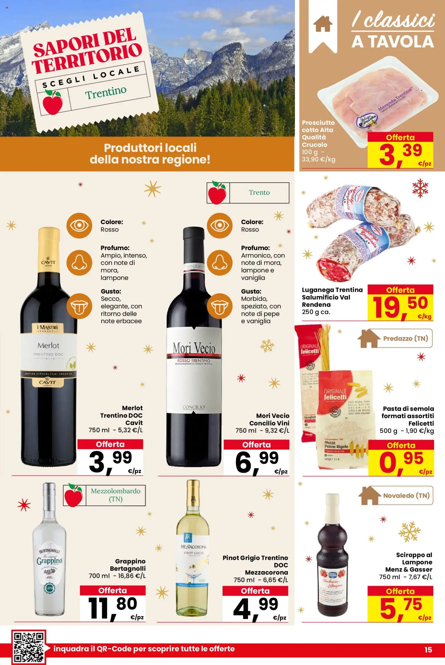 Volantino Despar del 16.12.2025 | Pagina: 15 | Prodotti: Acqua, Pepe, Penne, Profumo