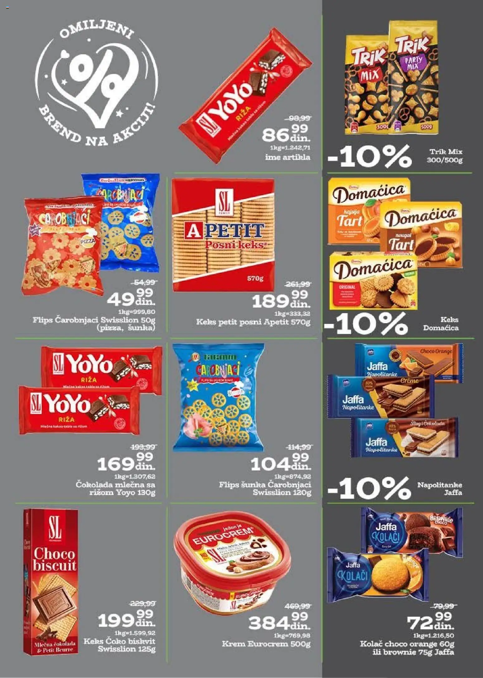 Univerexport katalog - važi od 08.12.2025 | Strana: 24 | Proizvode: Eurocrem, Domaćica, Brownie, Čokolada