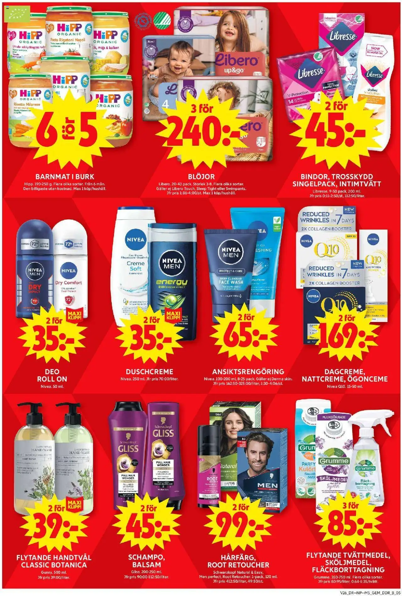 ICA Maxi reklamblad aktuell från 23.06.2025 | Sida: 14 | Produkter: Schampo, Galler, Fläckborttagning, Ansiktsrengöring