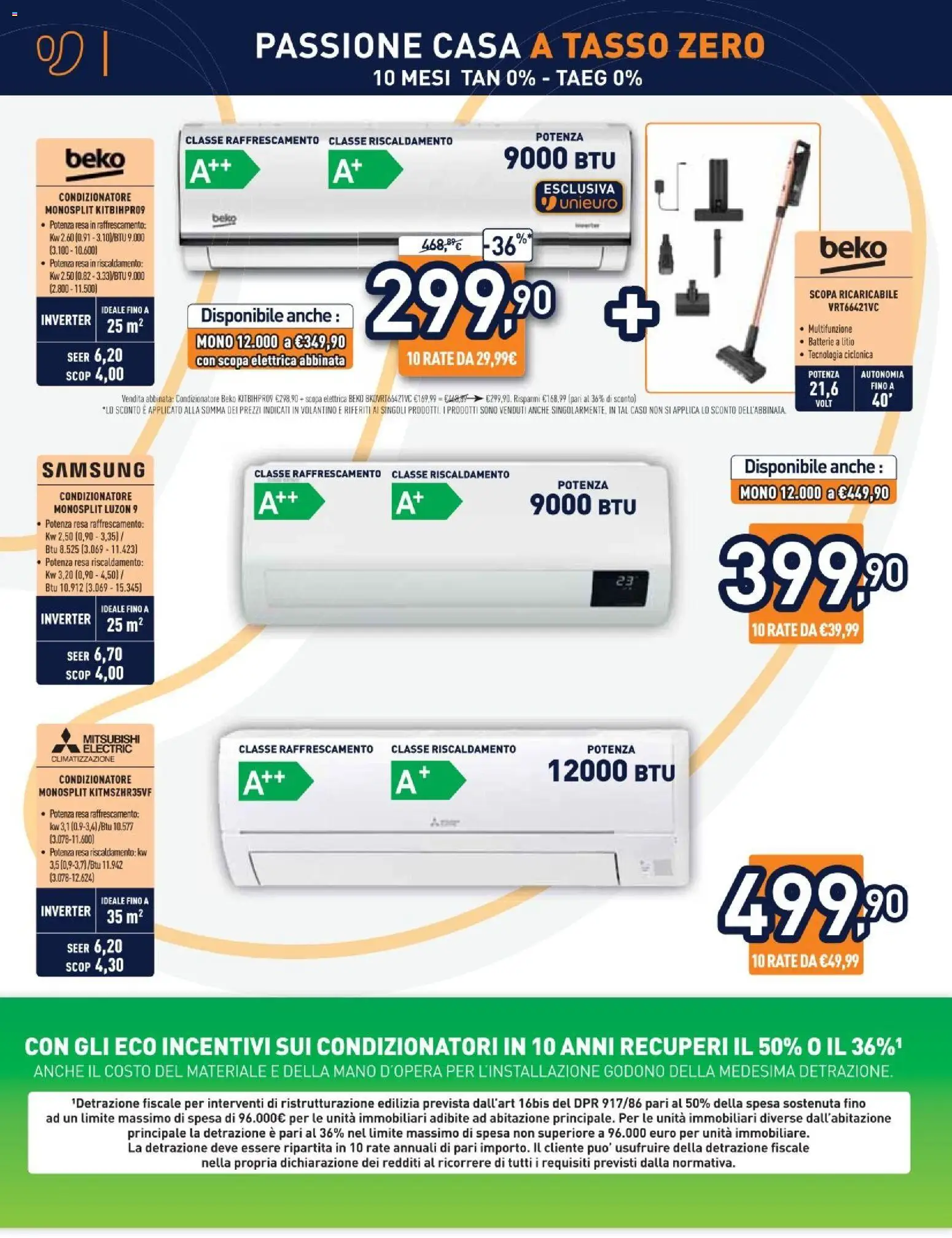 Volantino Unieuro del 27.02.2026 | Pagina: 16 | Prodotti: Scopa elettrica, Scopa, Batterie, Samsung