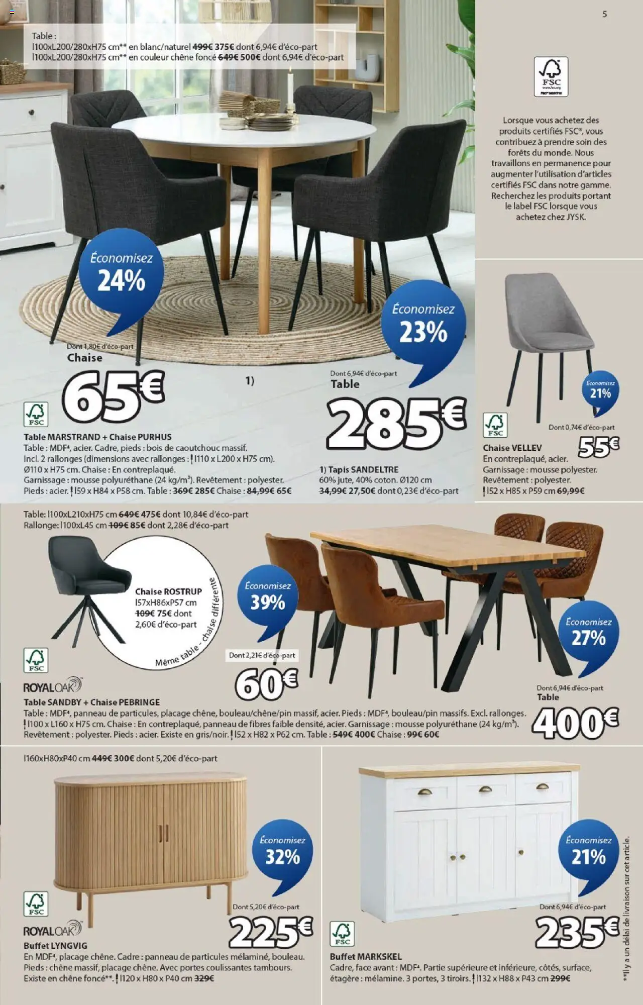 {H1} | Page: 5 | Produits: Étagère, Chaise, Buffet, Portes