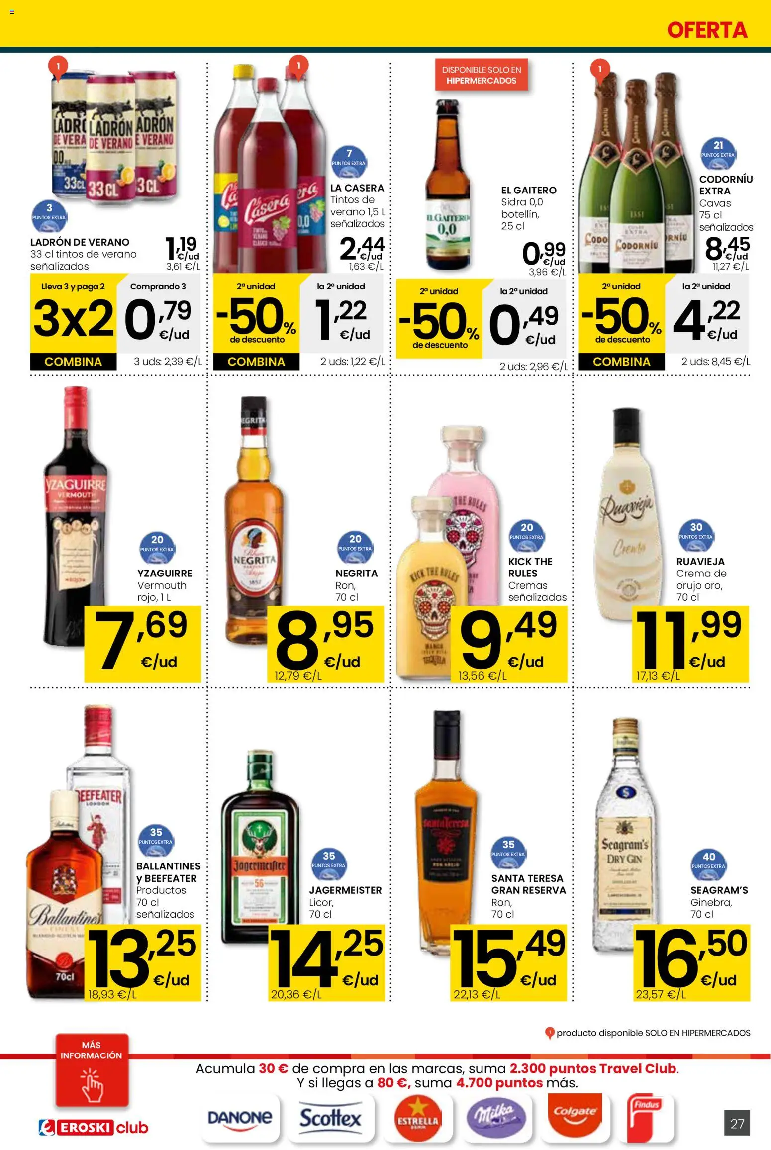 Eroski - Viste tu cesta de primavera  │ válido desde el 12.03.2026 | Página: 27 | Productos: Licor, Crema