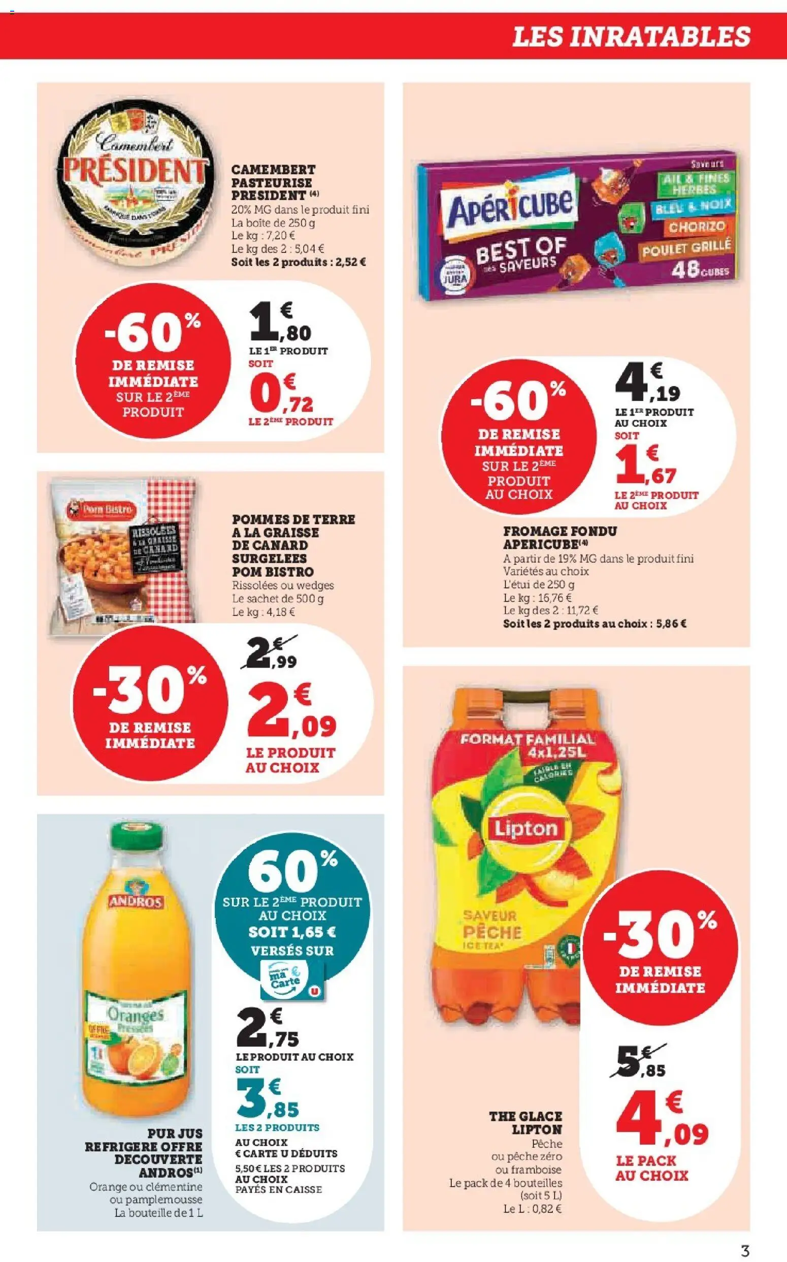 {H1} | Page: 3 | Produits: Oranges, Camembert, Noix, Pommes de terre