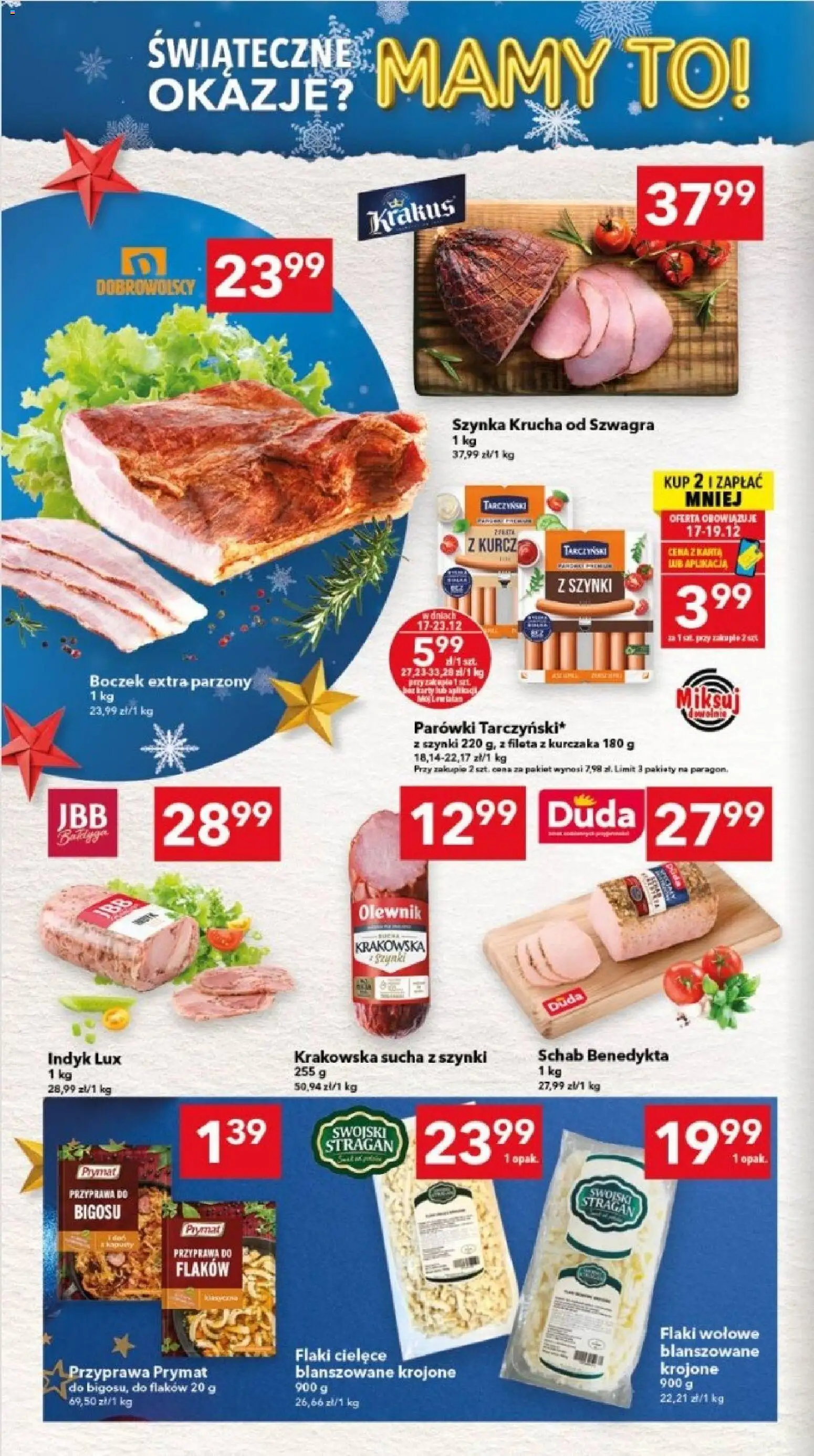 Lewiatan gazetka - Lublin od 17.12.2025 | Strona: 2 | Produkty: Schab, Parówki, Boczek, Flaki
