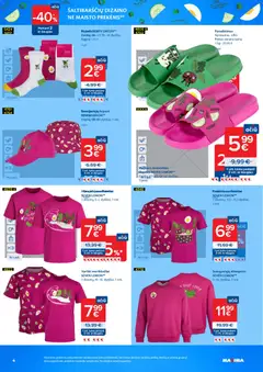 MAXIMA leidinys galioja nuo 21.04.2026 | Puslapis: 4 | Prekių: Kepurė, Marškinėliai, Kojinės, Šlepetės