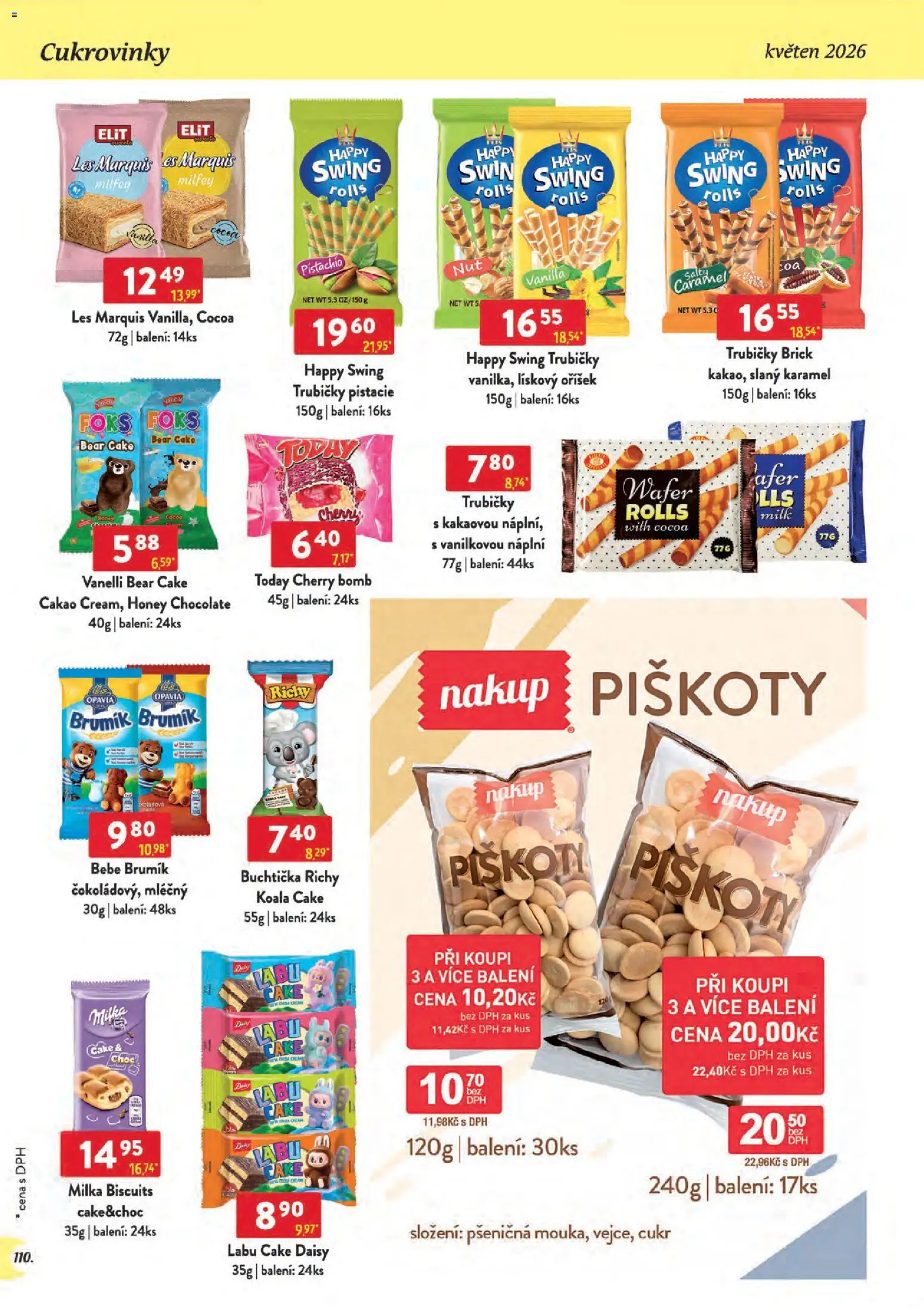 Astur & Qanto leták - Velkoobchod 05/2026 od 01.05.2026 | Strana: 110 | Produkty: Slaný karamel, Bebe Brumík, Cukr, Brumik