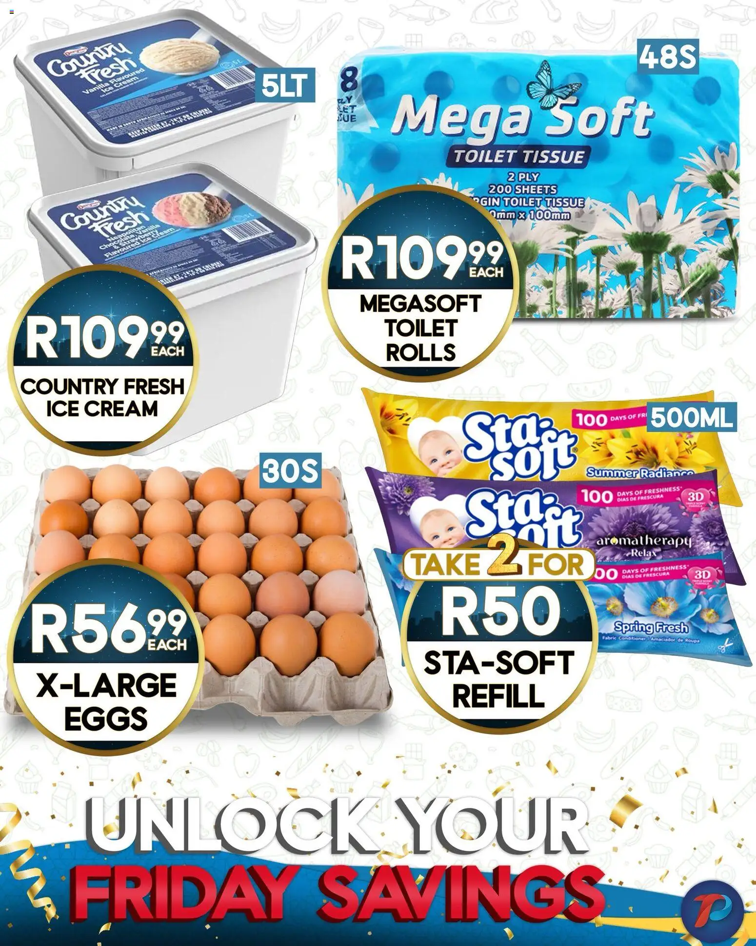 New Take n Pay catalogue – valid from 13.03.2026 | Page: 3 | Products: Toilet, Eggs, Conditioner, Ice cream