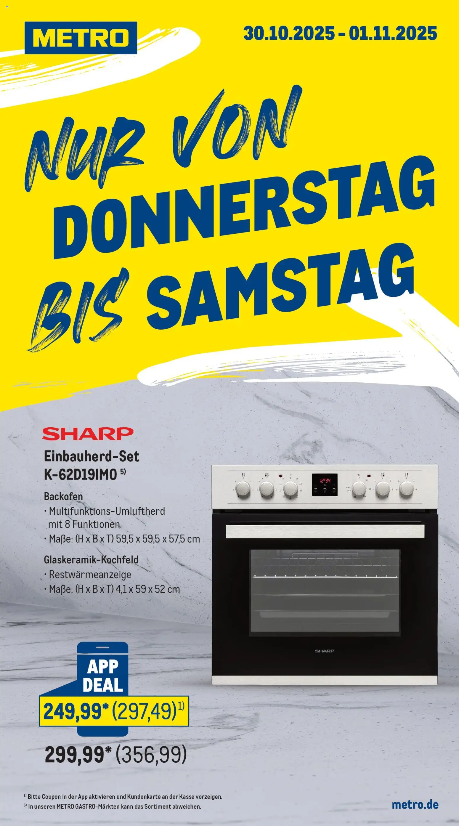 Metro App Deals – gültig ab 27.10.2025 | Seite: 3 | Produkte: Backofen