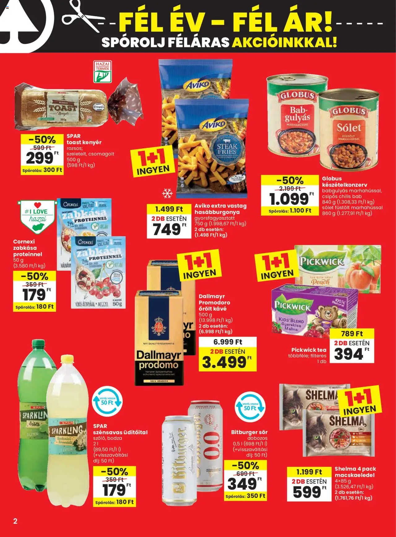 Spar akciós ujság - amely érvényes a következő dátumtól: 26.06.2025 | Oldal: 2 | Termékek: Zabkása, Tikvica, Kávé, Tea