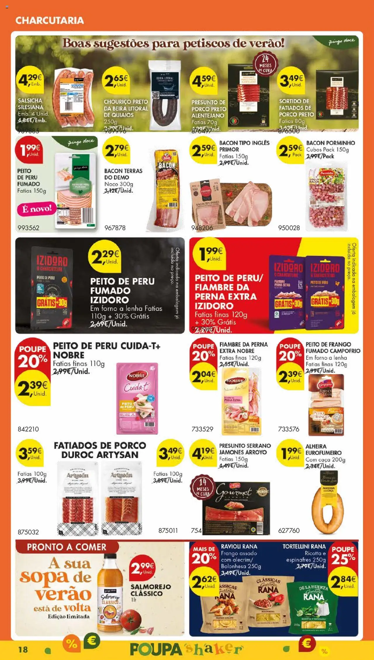 Pingo Doce folheto │ válido de 05.08.2025 | Página: 20 | Produtos: Espinafres, Peito de frango, Frango, Salsicha
