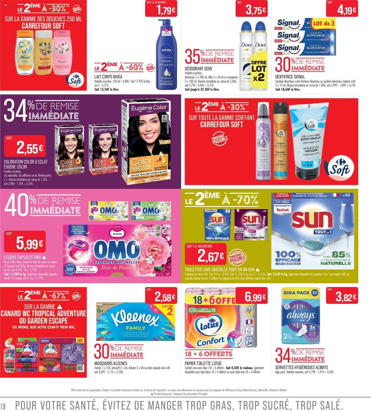 {H1} | Page: 18 | Produits: Papier toilette, Mais, Lessive, Lait