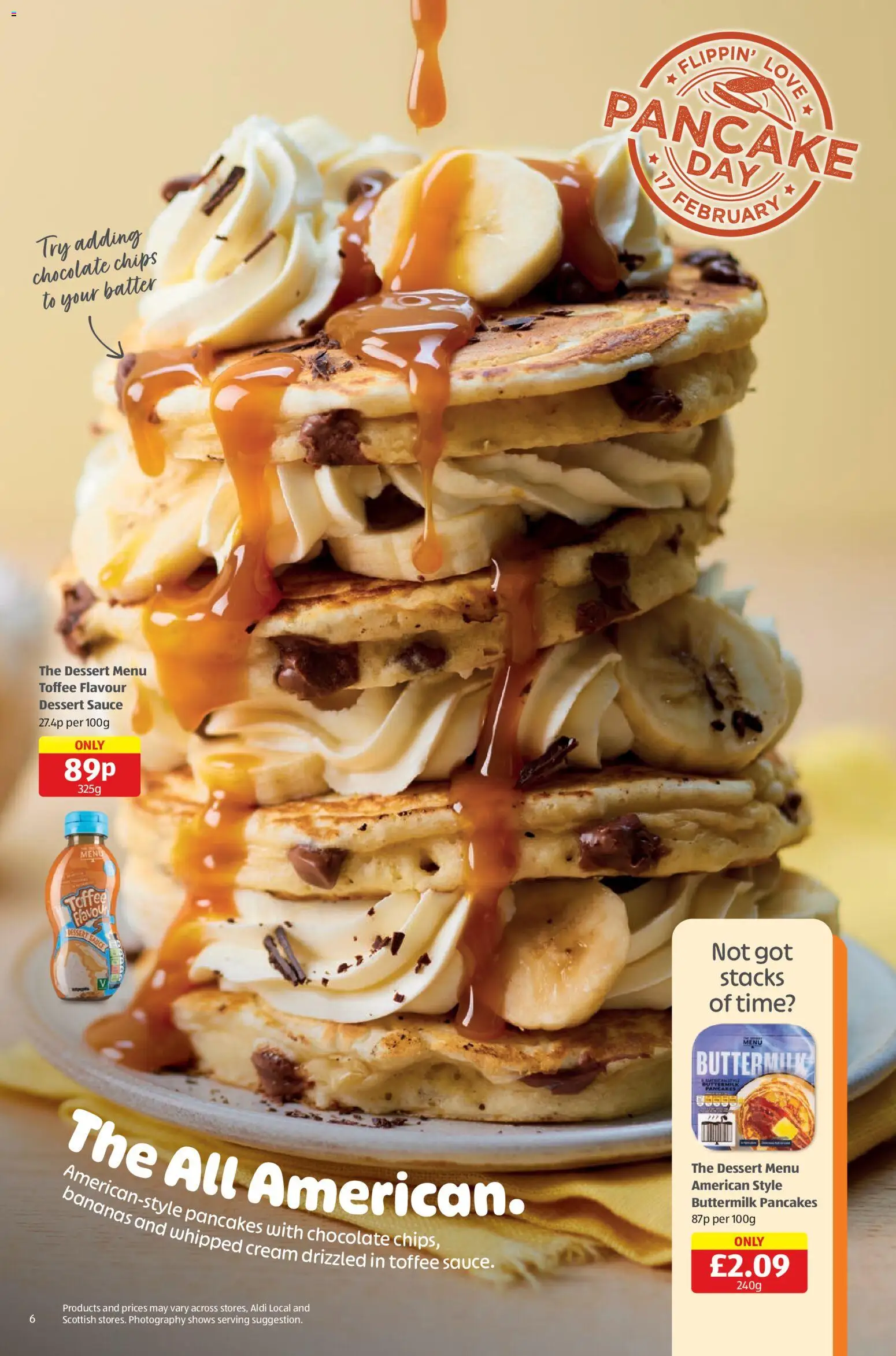 {H1} | Page: 6 | Products: Sauce, Chocolate, Bananas, Chips