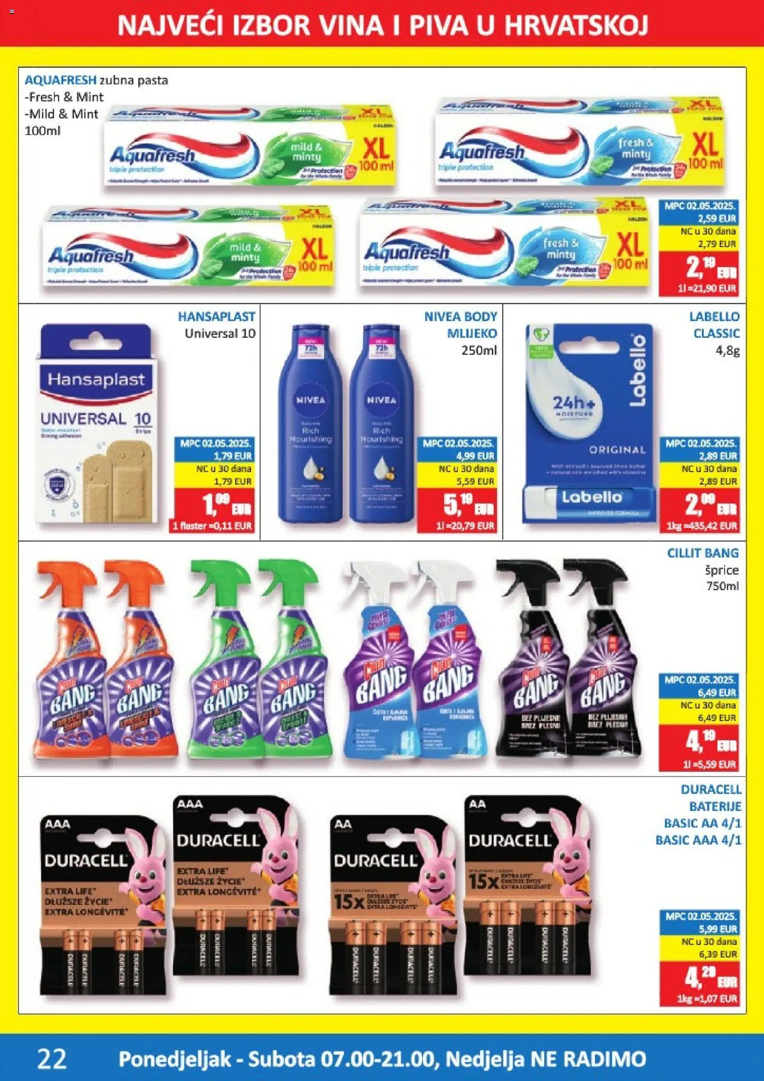 Vrutak katalog | vrijedi od 13.04.2026 | Stranica: 22 | Proizvodi: Labello, Mlijeko, Pasta, Nivea
