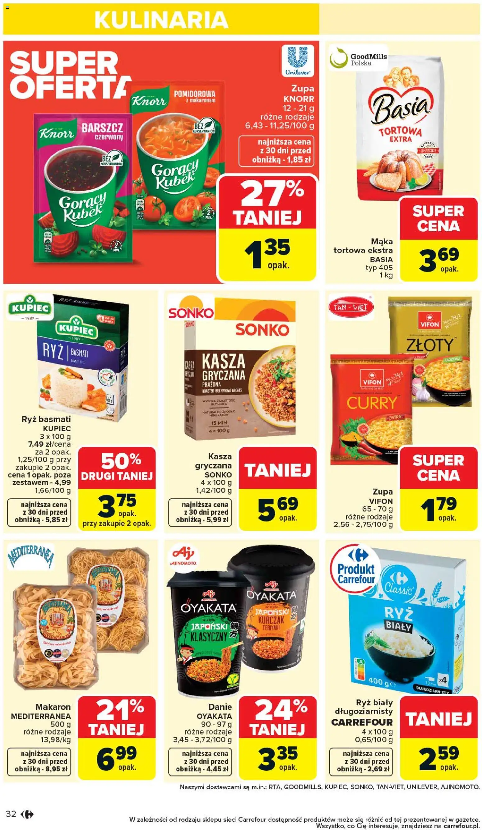 Carrefour gazetka od 07.04.2026 | Strona: 34 | Produkty: Kasza, Curry, Gorący kubek, Ryż basmati