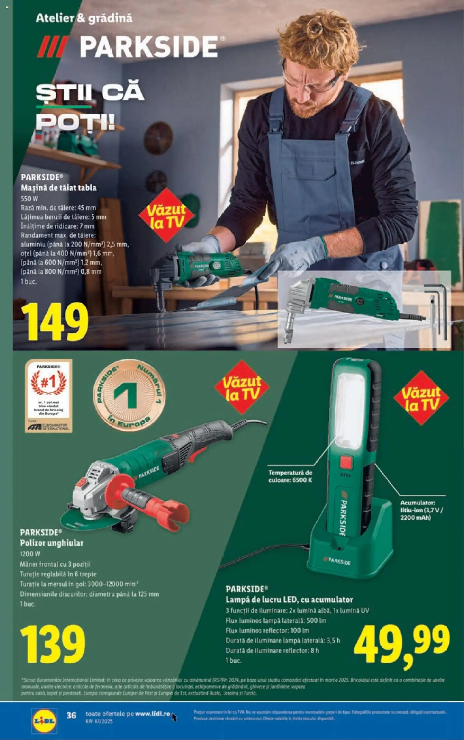 Noul catalog Lidl – valabil de la 17.11.2025 | Pagină: 36 | Produse: Tavuk suyu, Tablă, Babak, Lampă