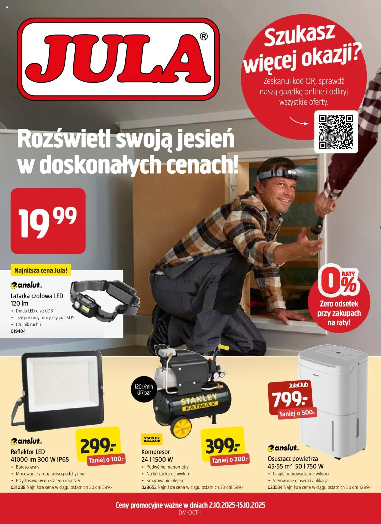 Jula Gazetka od 02.10.2025 | Strona: 1 | Produkty: Sos, Latarka czołowa
