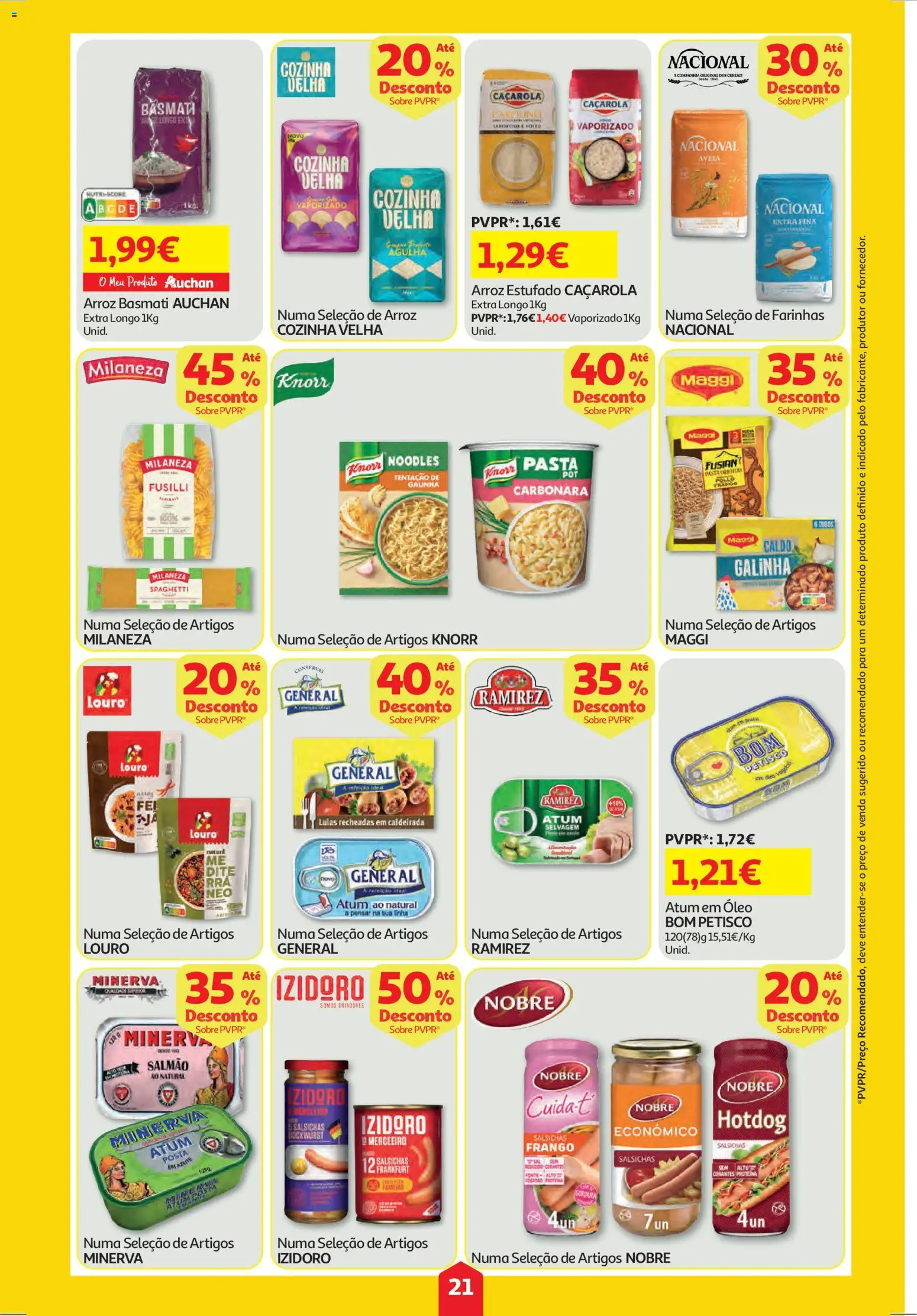 Auchan folheto │ válido de 22.01.2026 | Página: 21 | Produtos: Milaneza, Frango, Knorr, Cereais